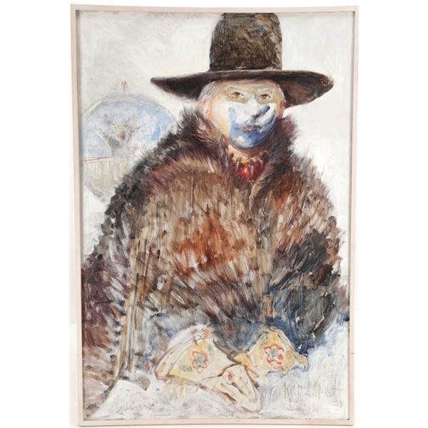 Robert Dickens (1931-2022) Self-Portrait Painting