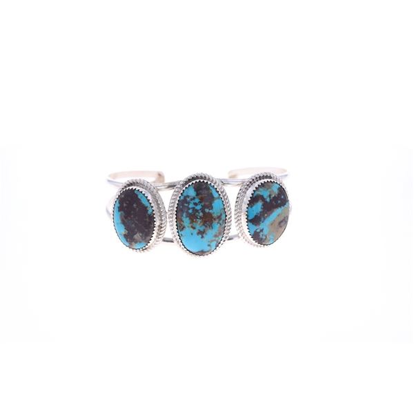 Navajo Herbert Tsosie Silver Turquoise Bracelet