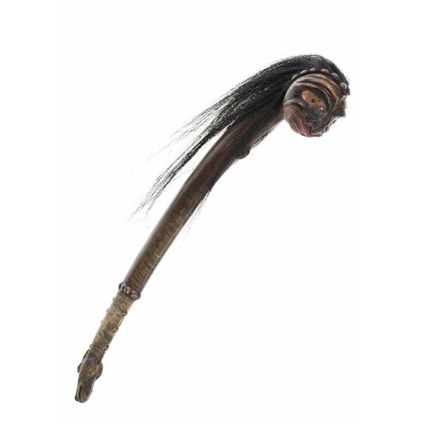Woodlands Iroquois Figural Ball Head War Club
