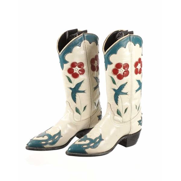 C. 1950- ACME Boot Floral Western Cowboy Boots