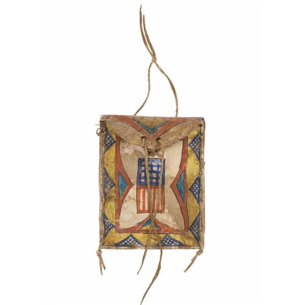 Sioux Polychrome Painted Parfleche Envelope