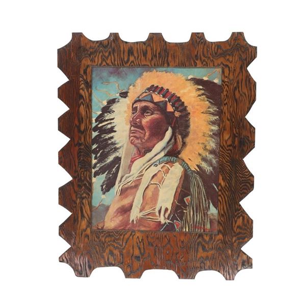 Irene Selonke Print "Yakima Indian Chief" on Wood