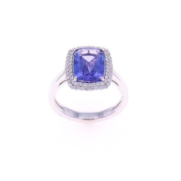 7.68ct Tanzanite VS2 Diamond & Platinum Ring