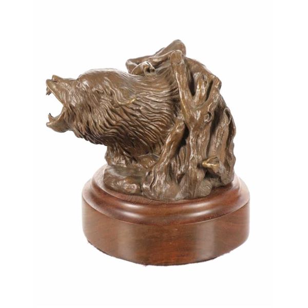 Jack Kelley (1927 - 2005) Bear Head Bronze c. 1971