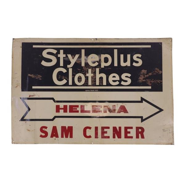 192030s Styleplus Clothing Sign From Helena, MT