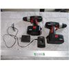 Image 1 : (2) 18V Jobmate Cordless Drill with Charger and Batteries (Works)