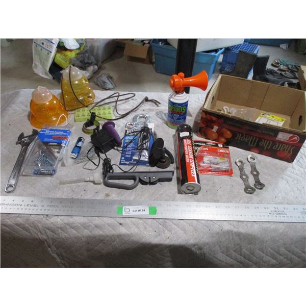 Lot of (2) Wasp Catchers, Crescent Wrench, Air Horn, Misc.
