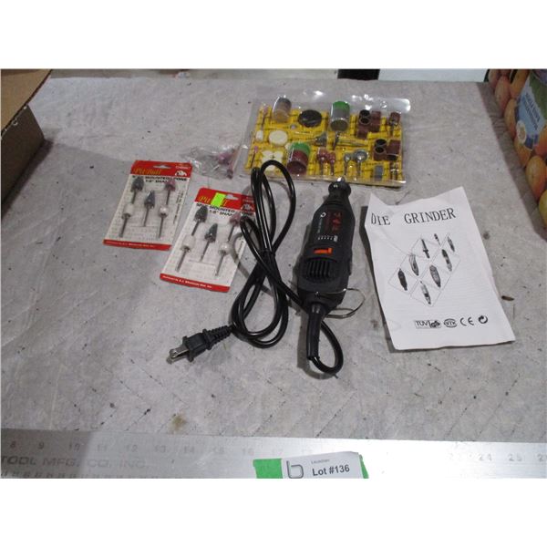 Small Die Grinder with Attachments