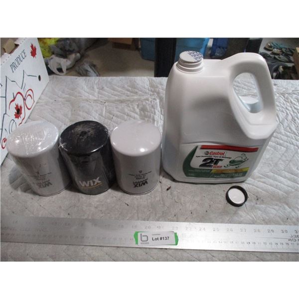 Castrol Snowmobile Oil (4L Sealed), (3) Tractor Oil Filters