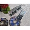 Image 5 : Lot of Tough Built Tool Belt, Brake Cleaner, Cut Off Disks, Misc.
