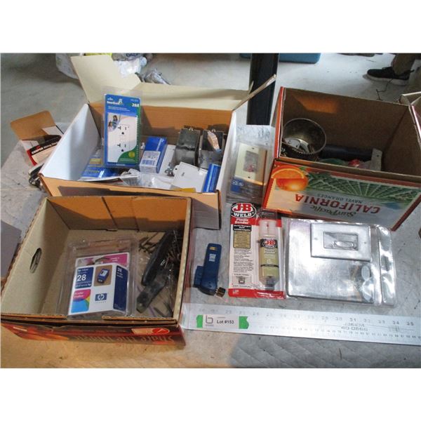 Lot of JB Weld, Electrical Related Supplies, Misc.