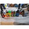 Image 1 : Lot of Raid, Brake Fluid, 10W40 Motor Oil, Leather Care, Chalk Line Powder, Misc.