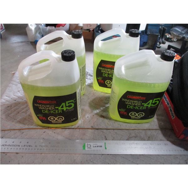 (2x Bid Price) (4) 3.78 L Windshield Washer Fluid (Rated for -45 Celsius)