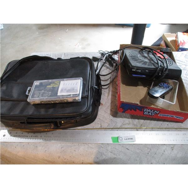 Bell Receiver, Hitch Pins, Briefcase, Misc.