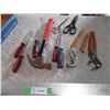 Image 1 : Lot of Screw Drivers, Hammer, Water Pump Pliers, Scissors