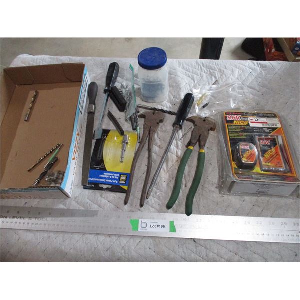 Lot of Fence Pliers, Screw Drivers, Misc.