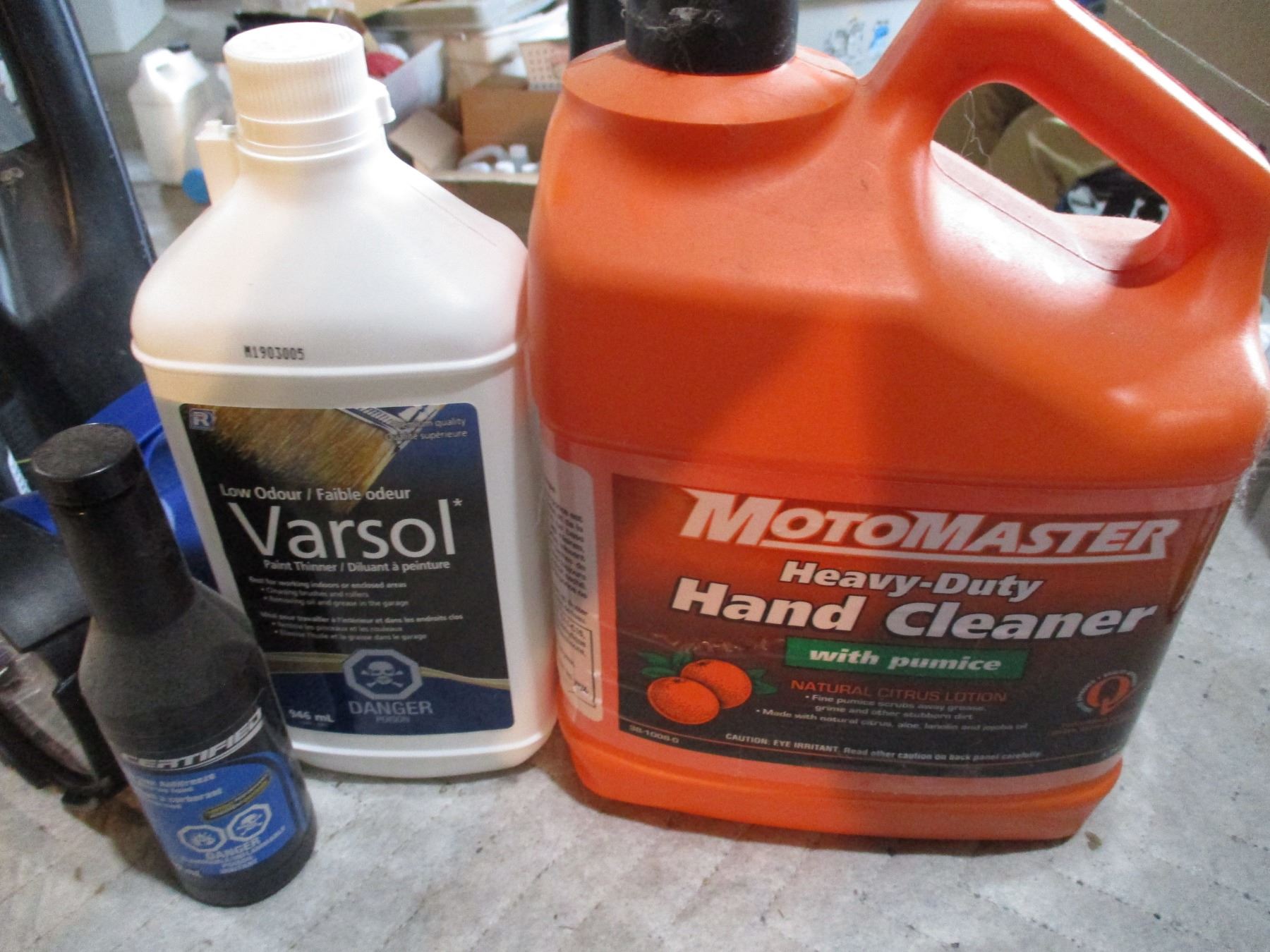 MotoMaster Hand Cleaner, Gasoline Antifreeze, Transmission Fluid