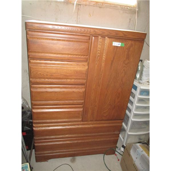 7 Door Wooden Dresser (36 x 18 x 54")