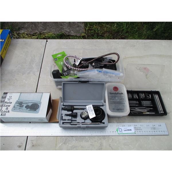 Screwdriver Bit Set, Whole Saw Kit, Misc.