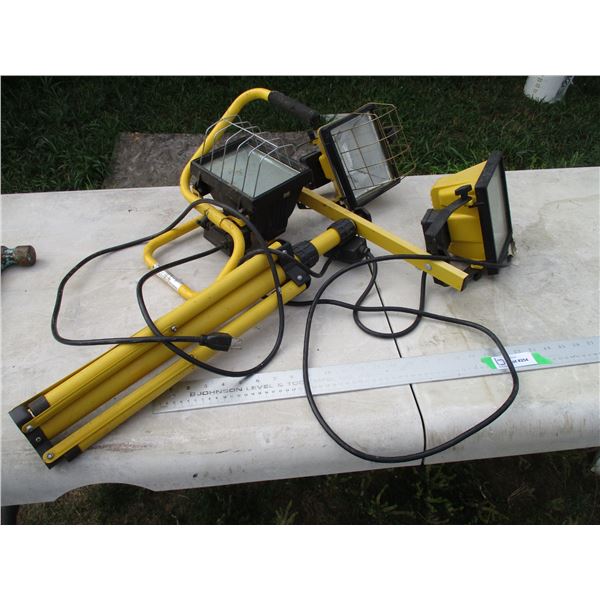 (2) Work Lights - 1 with tri-pod has loose light