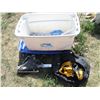 Image 1 : Skates, Duffle Bag, Tub with Lid, Misc.