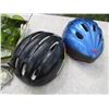 Image 2 : (2) Bike Helmets, Lock, Misc. Glassware