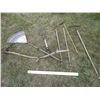 Image 1 : (6) Garden Tools (Potato Fork, Scythe, Hand Cultivators)