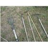 Image 3 : (6) Garden Tools (Potato Fork, Scythe, Hand Cultivators)