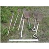 Image 1 : (7) Garden Tools(Shovels, Axe, Rake)