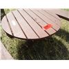 Image 3 : Small Round Wooden Table & Bench's
