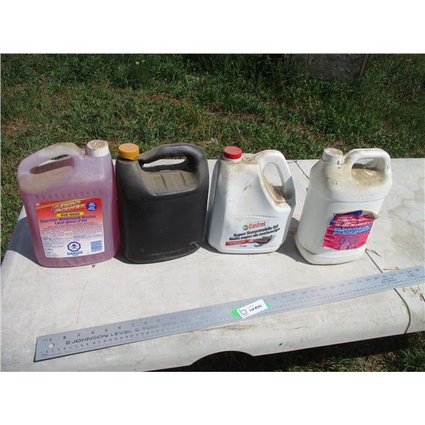 Bug Windshield Washer, Super Snowmobile Oil, Misc. Oils
