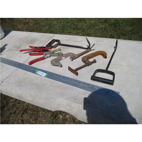 (2) Bale Hooks,(2) C-Clamps, (2) Ear Taggers