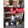 Image 1 : 3 Tier Shelf with Storage Containers, Funnel, Misc.