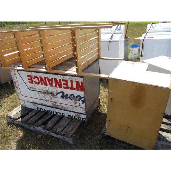 Small Cabinet, 4 Tier Wooden Shelf, Workbench with Drawers (4x2')