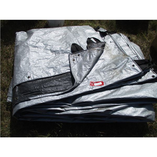 Grey Bale Pile Tarp