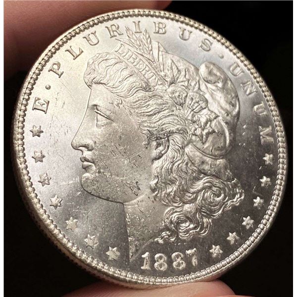 1887 Morgan Silver Dollar MS64 PL