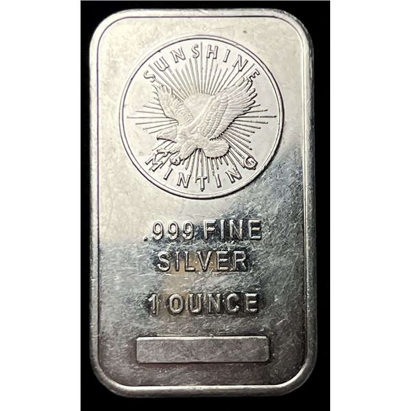 Sunshine Minting Eagle 1 ozt .999 Silver Bar