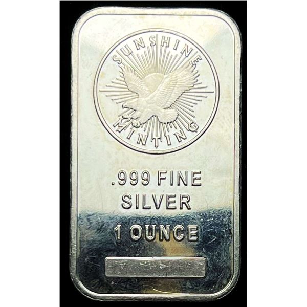 Sunshine Minting Eagle 1 ozt .999 Silver Bar