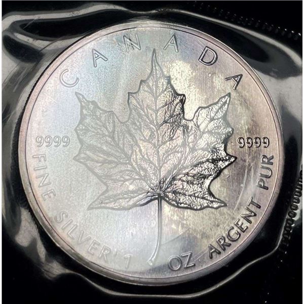 1989 Canada $5 Maple Leaf 1 ozt .9999 Silver