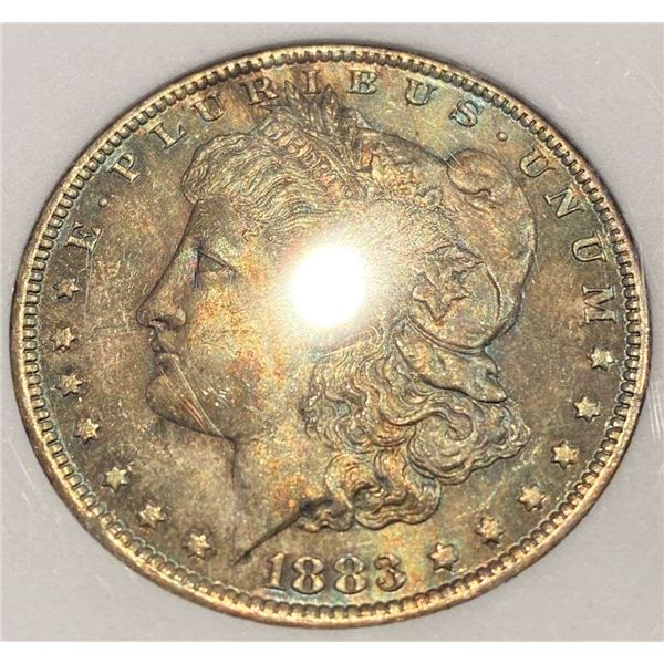 1883-O Morgan Silver Dollar MS66+ Rainbow