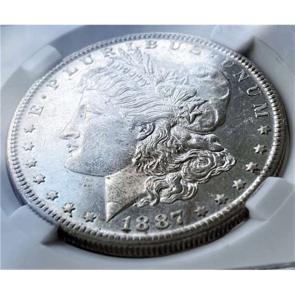 1887-S Morgan Silver Dollar MS64 DMPL