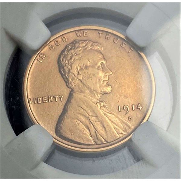 1914-D Lincoln Wheat Cent MS60 RD