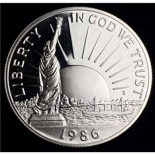 1986-S U.S. Statue Of Liberty Proof Silver Half Dollar