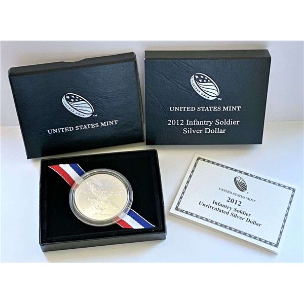 2012-W United States Infantry Soldier Silver Dollar