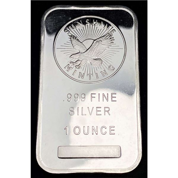 Sunshine Minting Eagle 1 ozt .999 Silver Bar