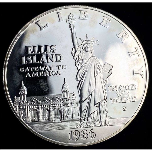 1986-S U.S. Statue Of Liberty Proof Silver Dollar