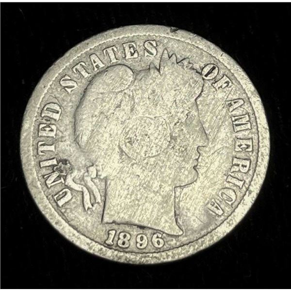 1896-S Barber Silver Dime AG