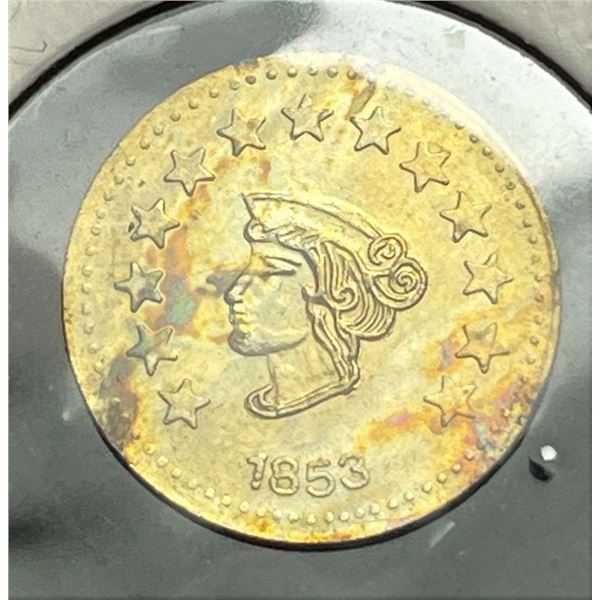 1853 California Gold Token 1/2 Dollar