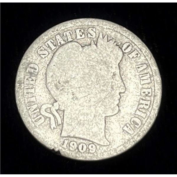 1909-D Barber Silver Dime AG