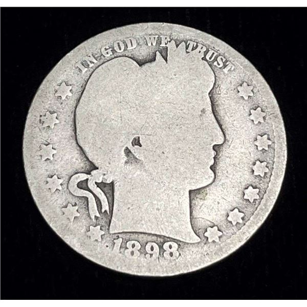 1898-O Barber Silver Quarter AG